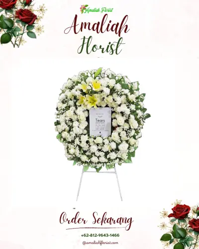 Krans Bunga Duka Cita di Sigedong